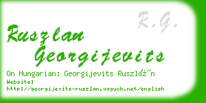 ruszlan georgijevits business card